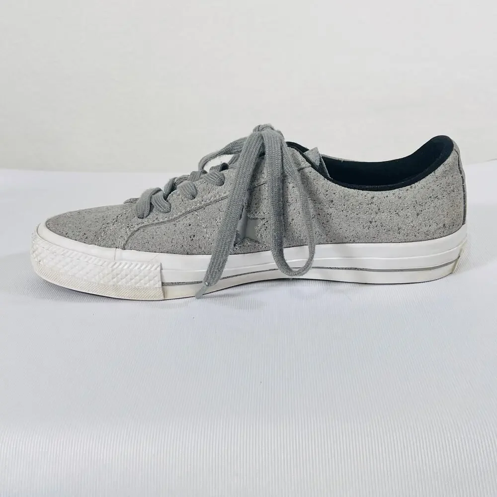Converse Cons Skateboard Shoes Womens 8.5 Mens 6.5 Gray Punk Grunge Sneakers